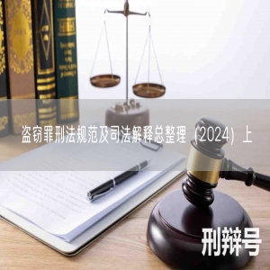 盗窃罪刑法规范及司法解释总整理（2024）上